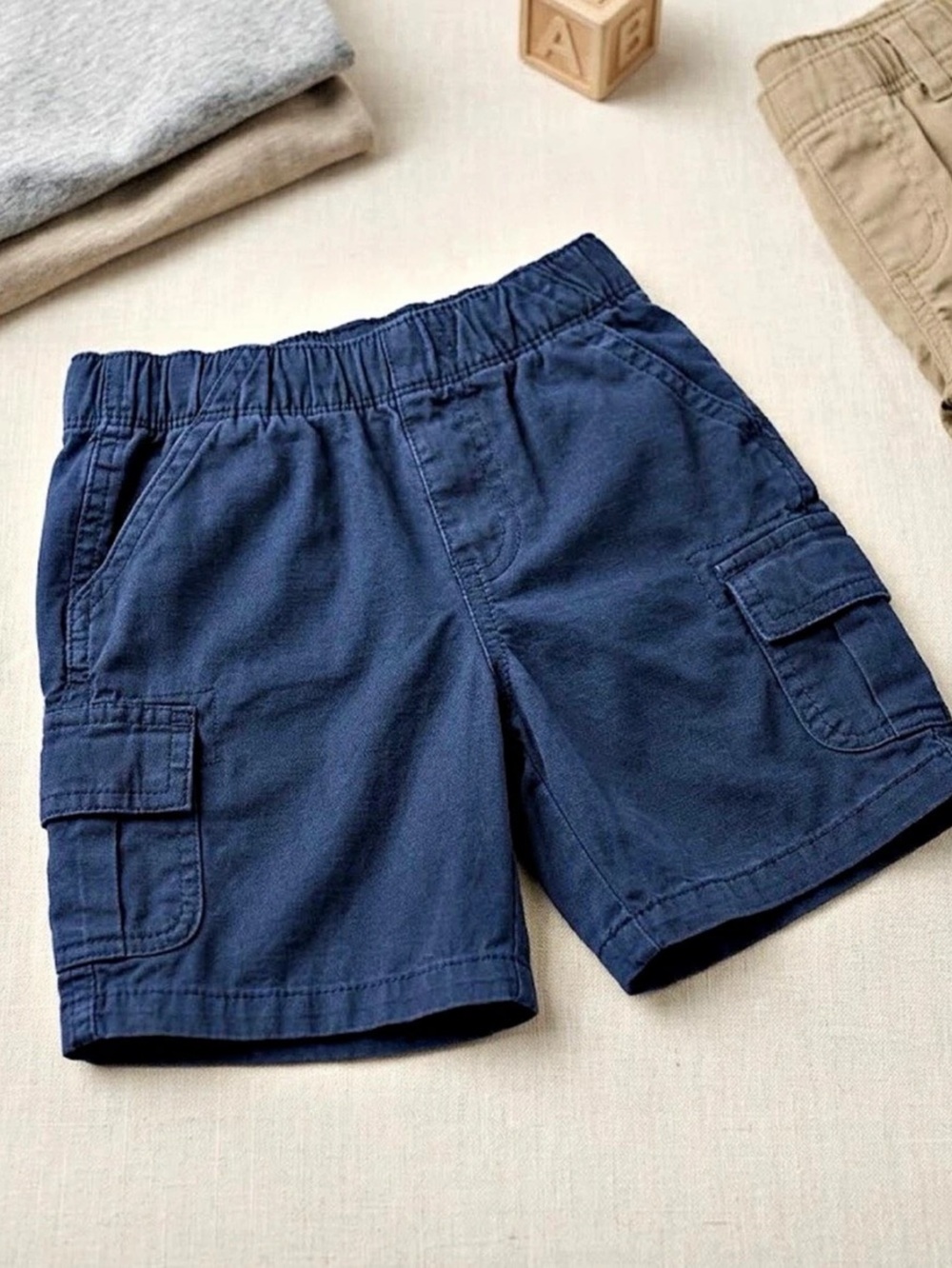 The Children's Place Boys Cargo Shorts — Navy Blue Size 18-24 M 
